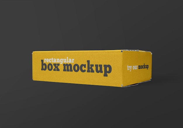 Download Premium PSD | Rectangular delivery box mockup isolated