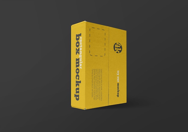 Download Premium PSD | Rectangular delivery box mockup isolated