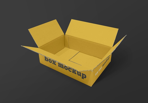 Download Premium PSD | Rectangular delivery box mockup isolated