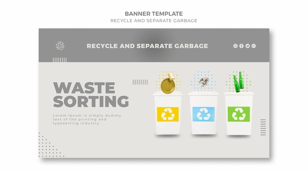 Free PSD | Recycle concept banner template