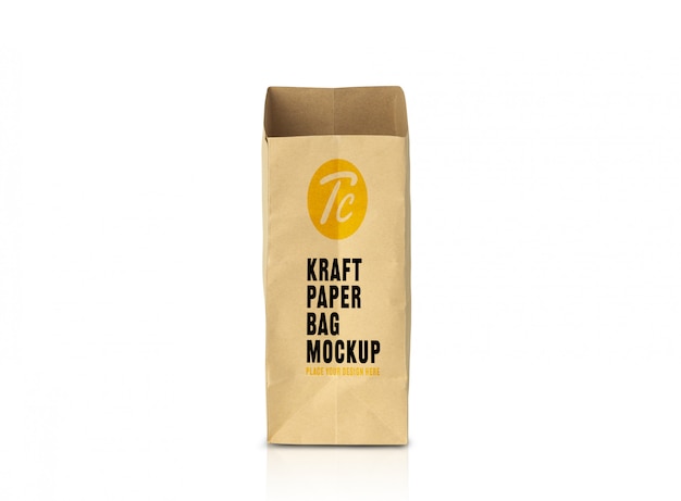 Download Recycled brown paper bag mockup for your design | Premium PSD File