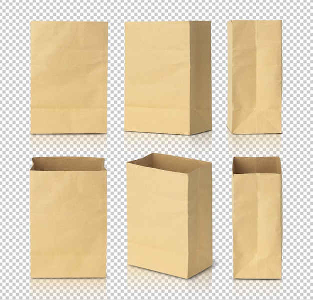 Download Recycled brown paper bags mockup template for your design. | Premium PSD File