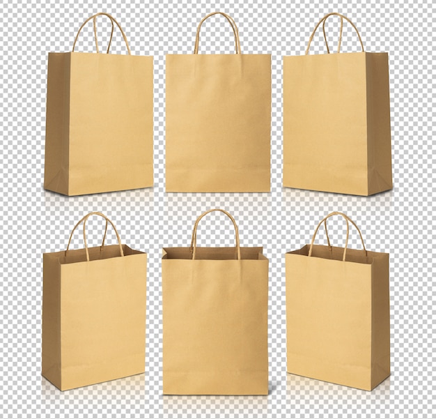 Premium PSD | Recycled brown paper shopping bags mockup ...