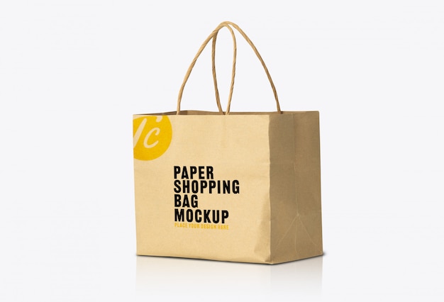 Download Premium PSD | Recycled kraft brown paper bag mockup