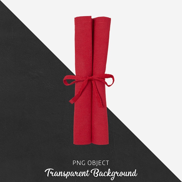 Download Premium PSD | Red cloth napkin