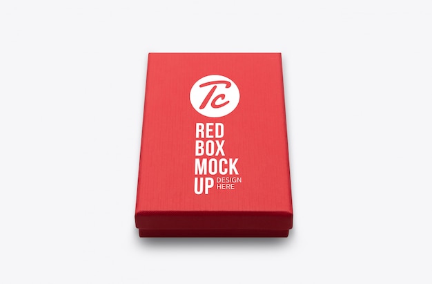 Download Red gift box mockup template for your design | Premium PSD ...