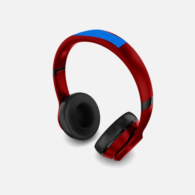 Download Premium PSD | Red headphone mockup