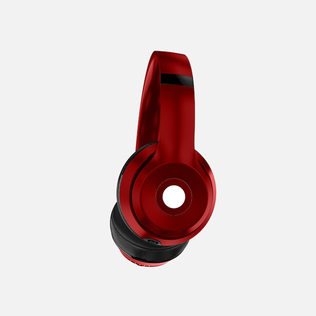 Download Premium PSD | Red headphone mockup