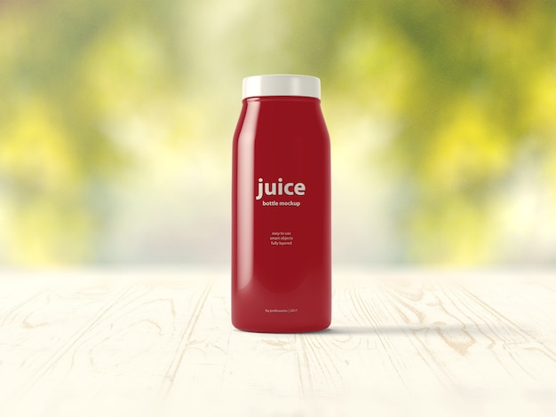 Red juice packaging mock up