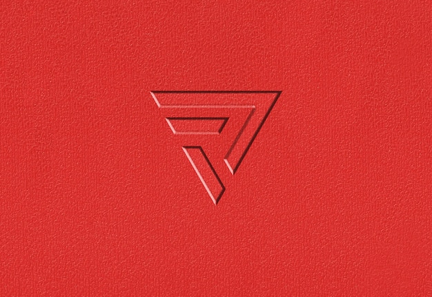 Download Red plastic texture logo mockup | Premium PSD File