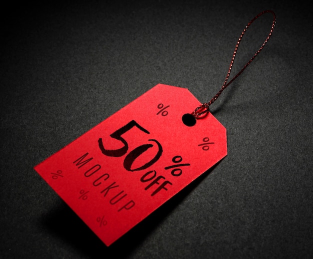 Download Free PSD | Red price tag with thread black friday sales ...