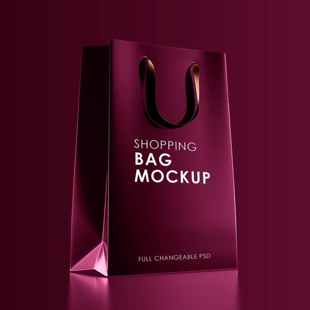 Download Premium PSD | Red shopping bag mockup isolated