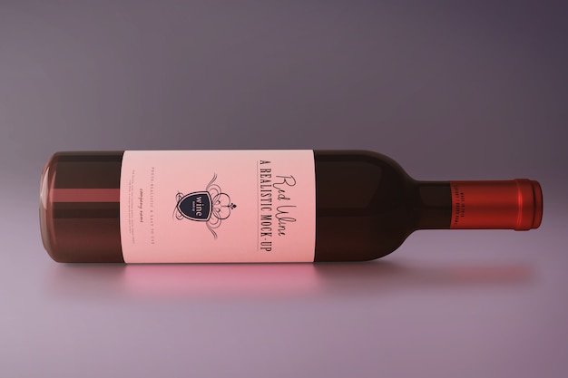 Download Red wine bottle mockup | Premium PSD File