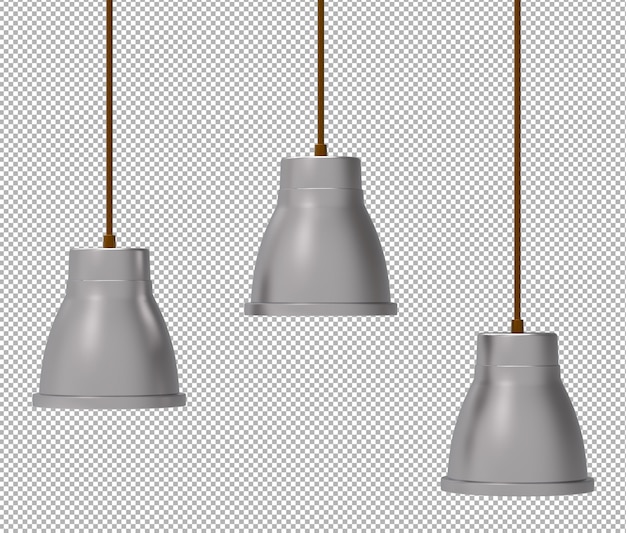 Render of isolated ceiling lamp Premium Psd