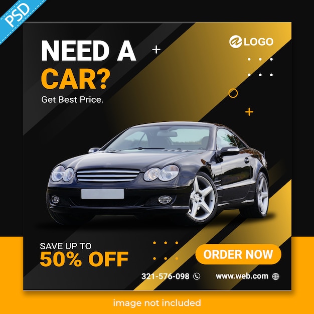 Premium Psd Rent Car For Social Media Instagram Post Banner Template Premium 6445