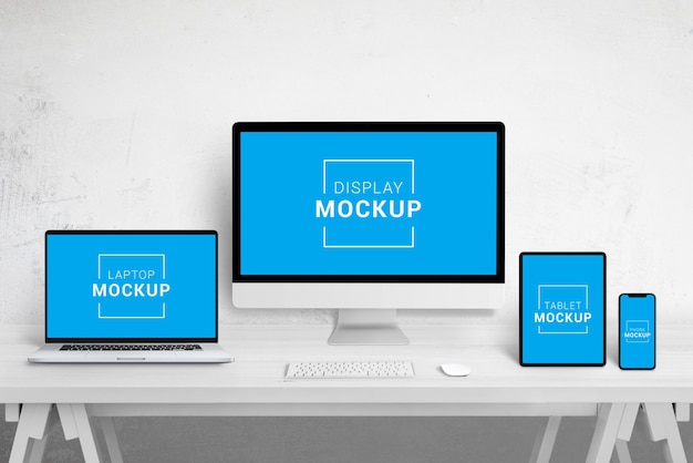 Download Premium PSD | Responsive devices mockup scene creator