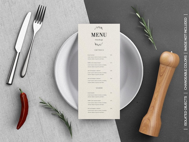 Download Premium PSD | Restaurant food menu flyer card concept ...