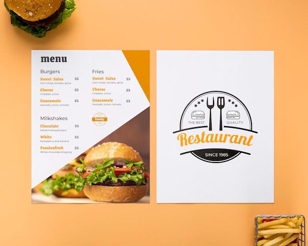 Download Restaurant menu concept mockup | Free PSD File