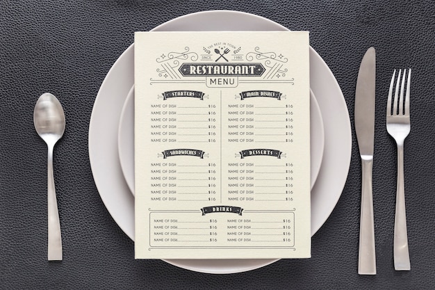 Download Restaurant menu concept mockup | Free PSD File PSD Mockup Templates