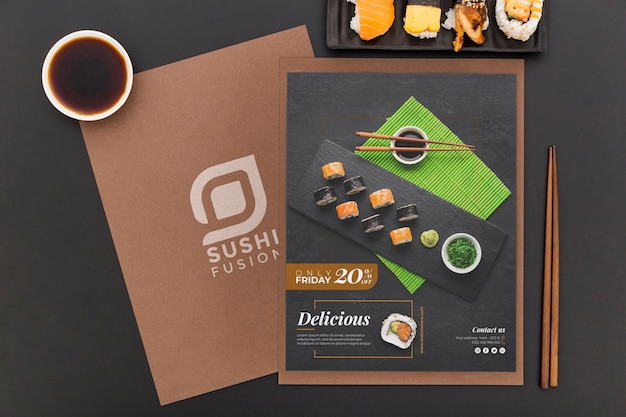 Download Free PSD | Restaurant menu concept mockup