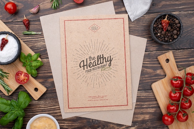 Download Restaurant menu concept mockup | Free PSD File