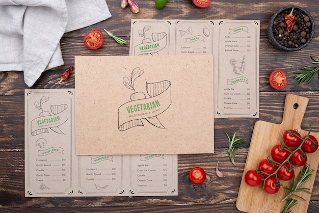 Download Restaurant menu concept mockup | Free PSD File