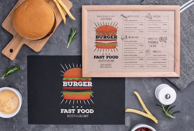 Download Restaurant menu concept mockup | Free PSD File