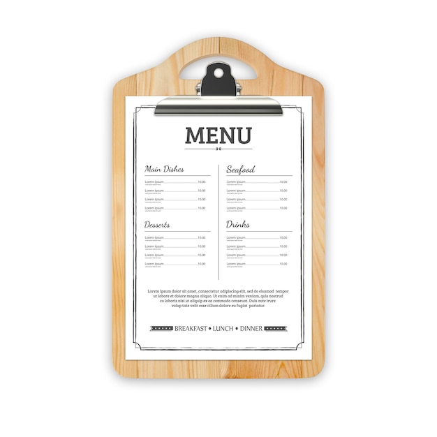Restaurant menu mock up PSD file | Premium Download