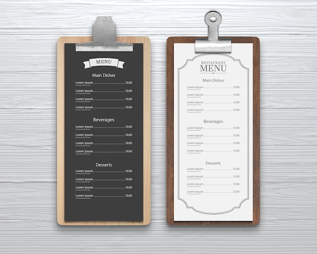 Download Restaurant menu mockup | Premium PSD File PSD Mockup Templates