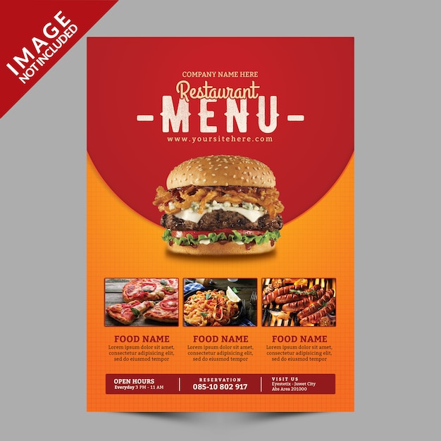 Premium PSD | Restaurant menu