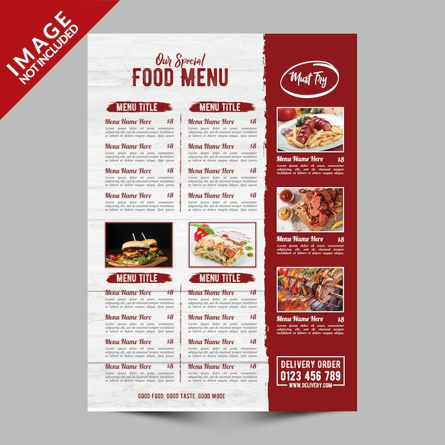 Restaurant special food menu | Premium PSD File