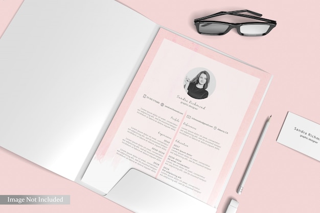 Download Resume mockup | Premium PSD File