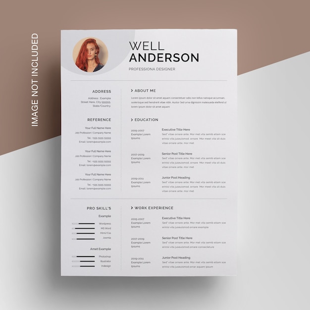 Premium PSD | Resume template premium psd