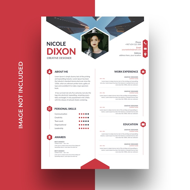 Resume template Premium PSD File