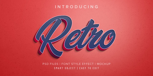 Download Retro 3d font style effect mockup | Premium PSD File