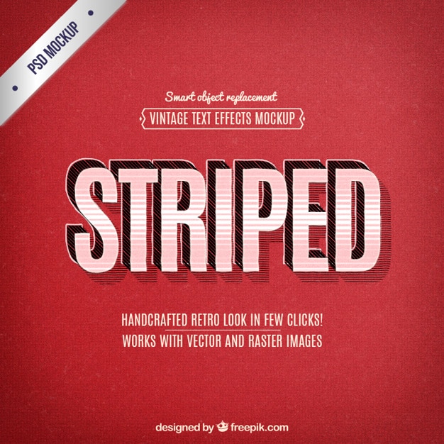 Retro text effects PSD file | Free Download