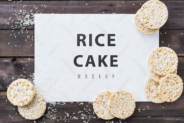Rice cake card mock-up | Free PSD File