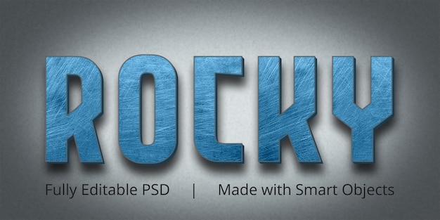 Download Rocky editable text style effect mockup | Premium PSD File