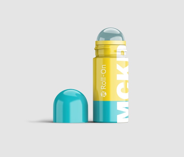 Premium Psd Roll On Bottle Mockup Isolated