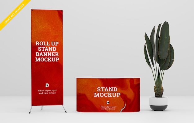 Download Download Roll Up Banner Photoshop Template Free PSD - Free ...