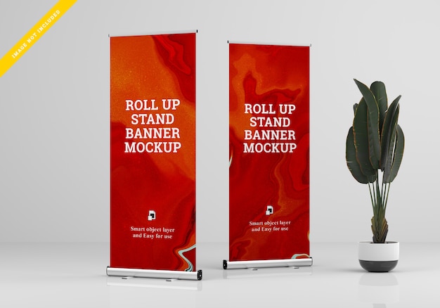 Download Premium Psd Rollup Xbanner Stand Mockup Template Psd PSD Mockup Templates