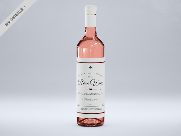 Download Free Psd Rose Wine Bottle Mockup