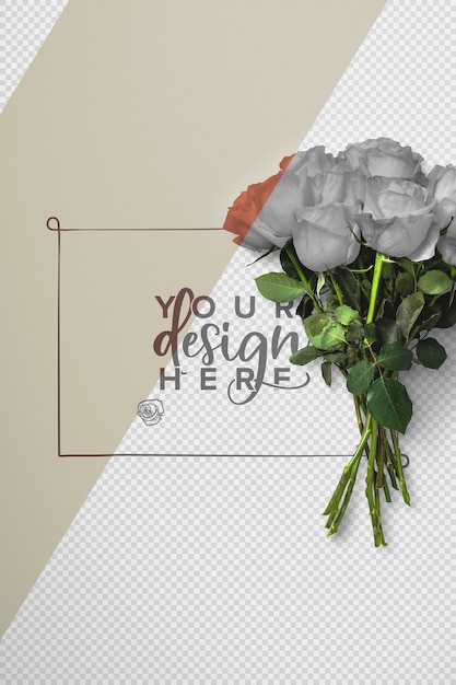 Download Roses bouquet background mockup | Premium PSD File