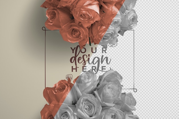 Download Roses bouquet background mockup | Premium PSD File