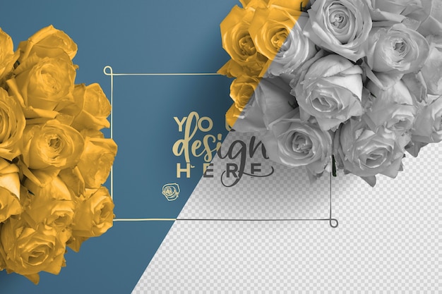 Download Roses bouquet background mockup | Premium PSD File