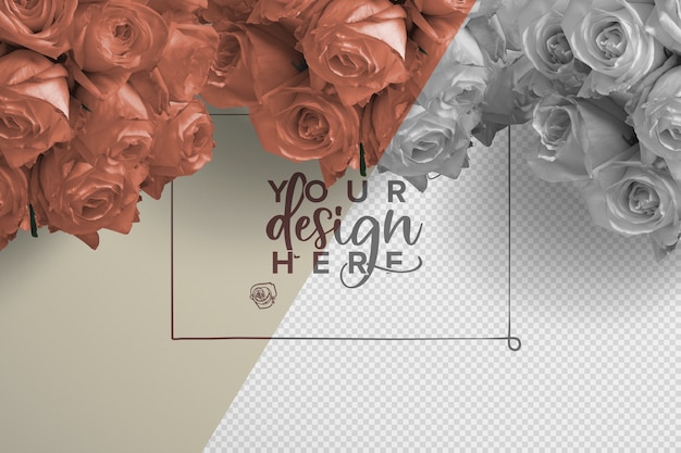 Download Roses bouquet background mockup | Premium PSD File