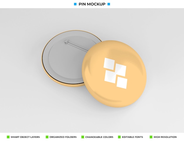 round pin mockup