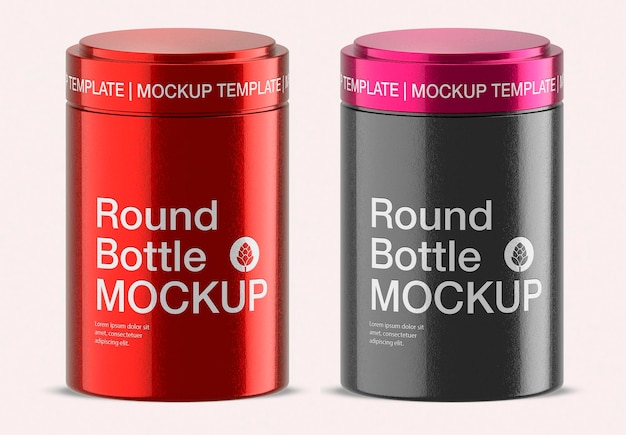 Download Premium Psd Round Metallic Tin Box Mockup Design Isolated