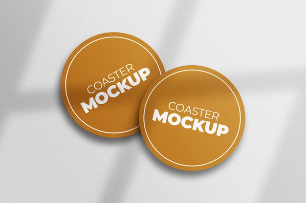 Premium Psd Round Paper Coasters Mockup With Shadow Premium Psd Round Paper Coasters, Round Paper Coasters