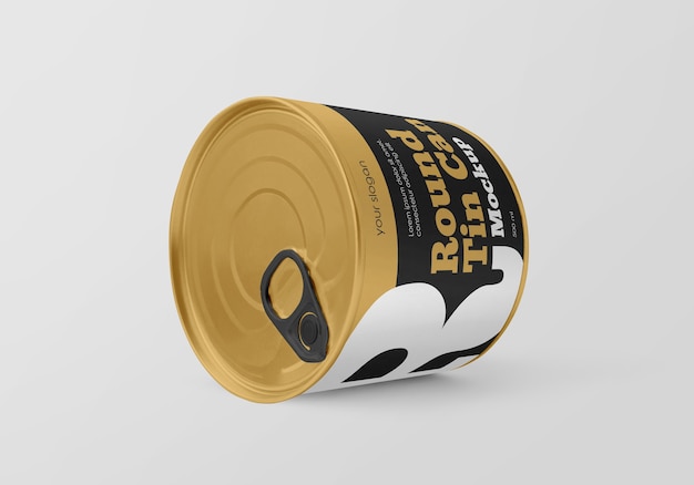 Download Premium PSD | Round tin can mockup